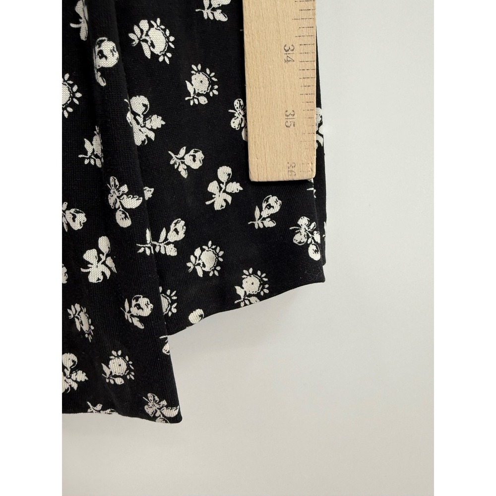 Diane von Furstenberg Wrap Dress Womens 2 Black Floral 100% Silk 3/4 Sleeve - Picture 7 of 9